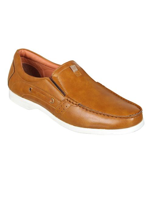 tan patent leather slip on boatshoes - 19471561 - Very Small Image - 1