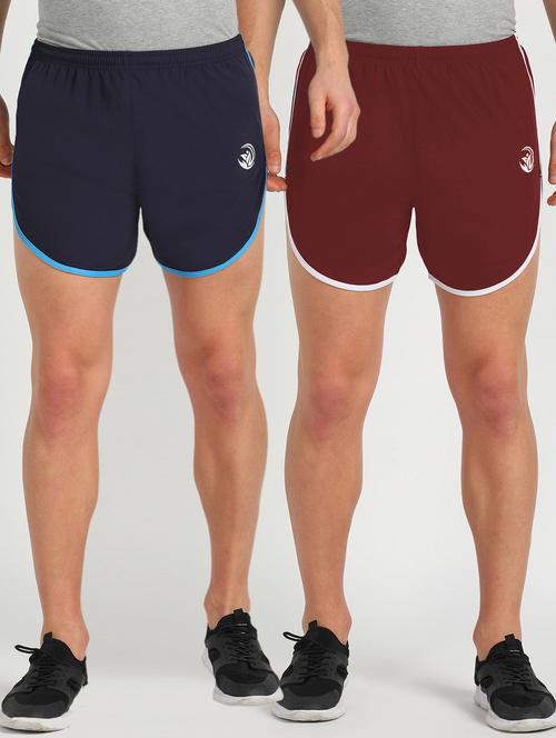 pack of 2 solid shorts - 19472323 - Very Small Image - 1