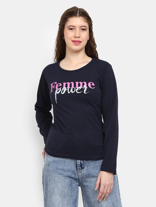 women's straight round neck top - 19472420 - Very Small Image - 1