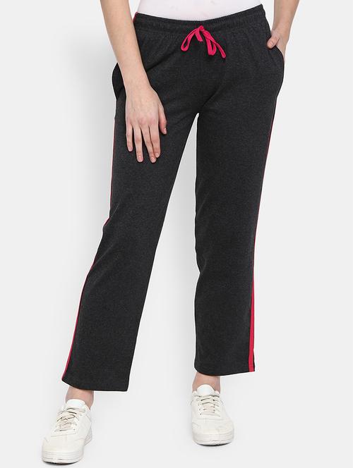 mid rise solid track pant - 19472739 - Very Small Image - 1