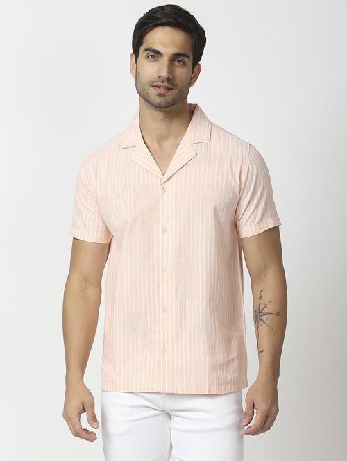 mens stripes casual shirt - 19472791 - Very Small Image - 1