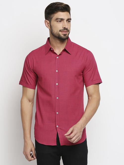 pink cotton casual shirt - 19472811 - Very Small Image - 1