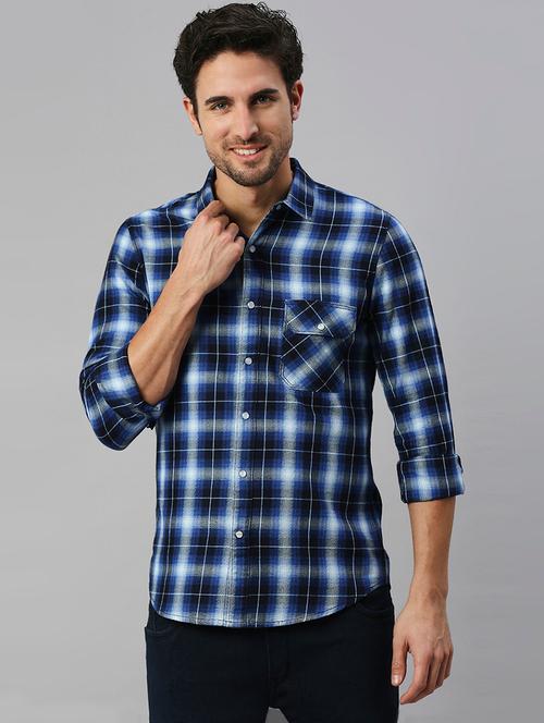 mens checks casual shirt - 19472975 - Very Small Image - 1