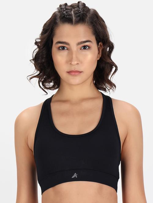 black poly spandex regular bra - 19473821 - Very Small Image - 1