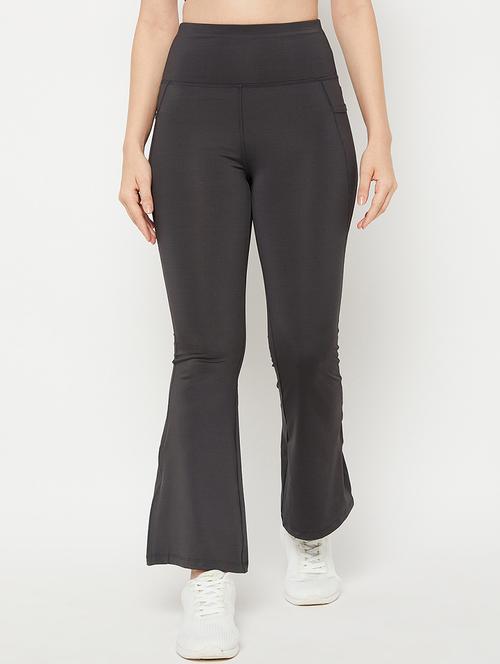 black solid high rise track pant - 19473917 - Very Small Image - 1