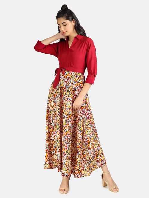 printed a-line dress - 19474446 - Very Small Image - 1