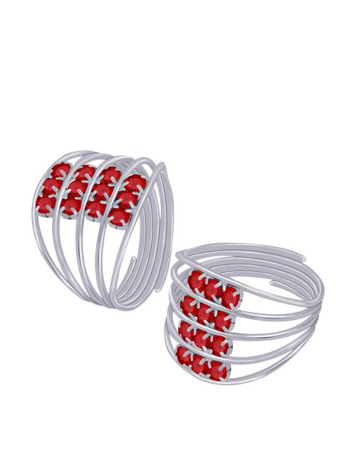 silver plated toe ring - 19474473 - Very Small Image - 1