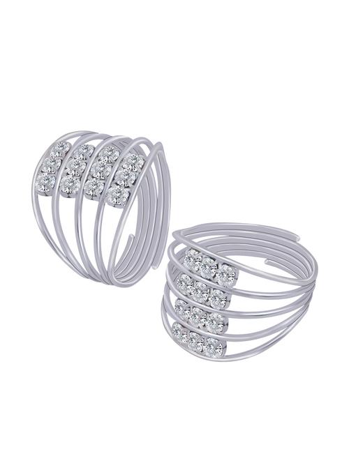 silver plated toe ring - 19474474 - Very Small Image - 1