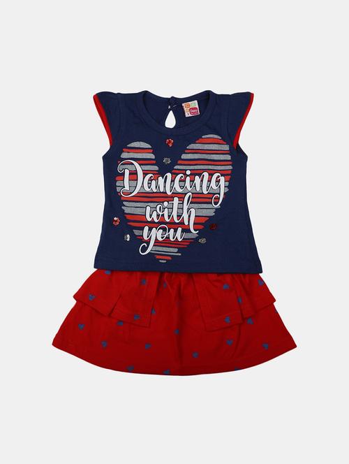 girls printed t-shirt and shorts set - 19474896 - Very Small Image - 1