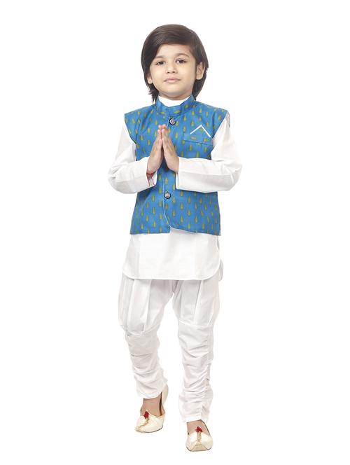 kids boy full length kurta with nehru jacket - 19475255 - Very Small Image - 1