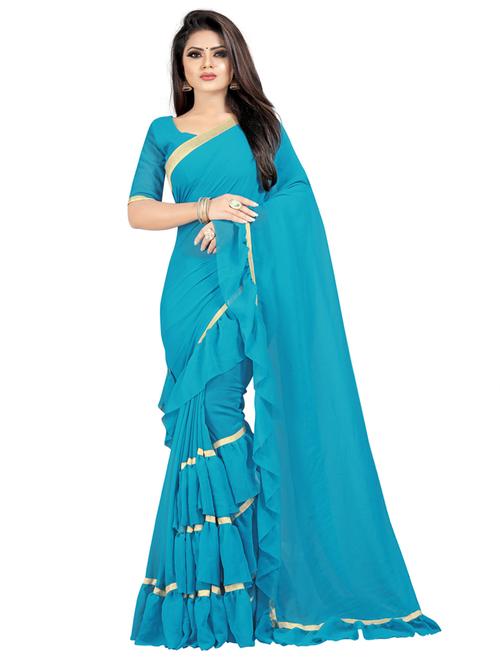 contrast bordered woven saree - 19476026 - Very Small Image - 1