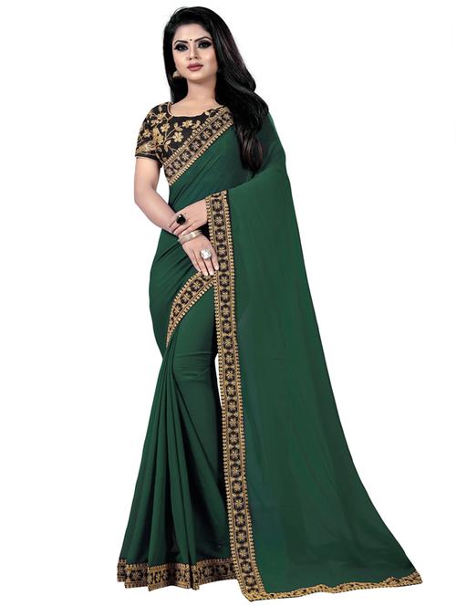 green georgette saree - 19476130 - Very Small Image - 1