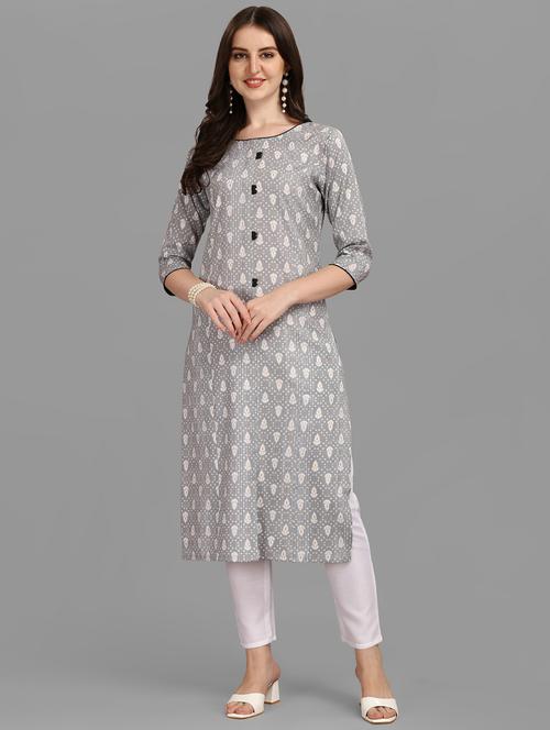 women printed straight kurta - 19476384 - Very Small Image - 1