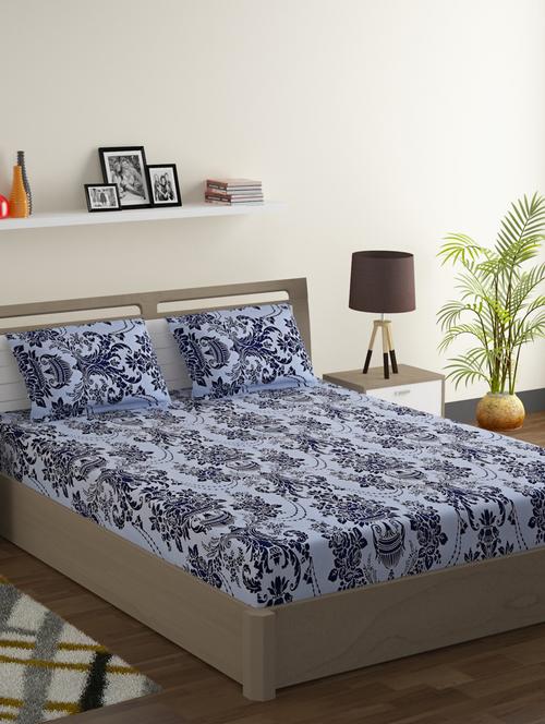 printed bedsheet with pillow covers - 19477240 - Very Small Image - 1