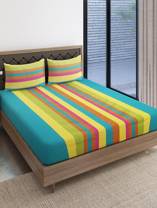 printed bedsheet with pillow cover - 19477306 - Very Small Image - 1