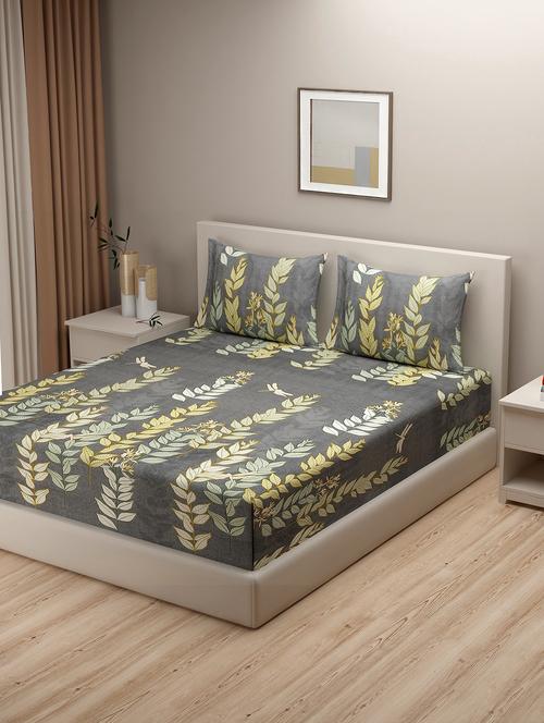 printed bedsheet with pillow cover - 19477315 - Very Small Image - 1