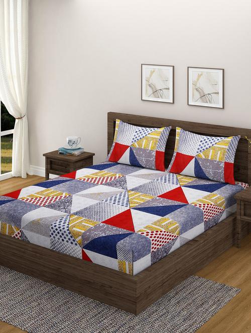 printed bedsheet with pillow cover - 19477320 - Very Small Image - 1