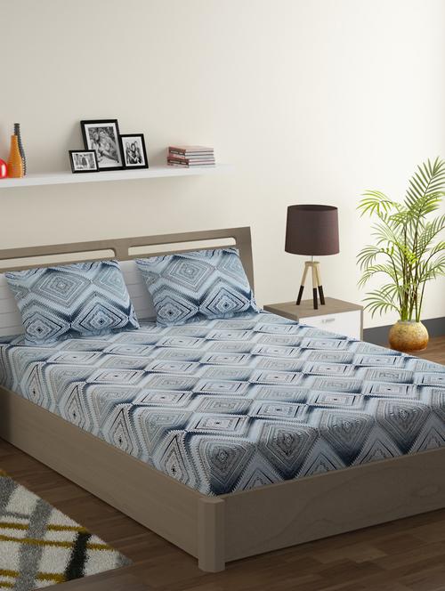 printed bedsheet with pillow covers - 19477379 - Very Small Image - 1