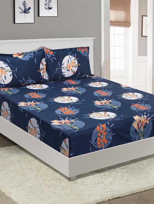 printed bedsheet with pillow covers - 19477726 - Very Small Image - 1
