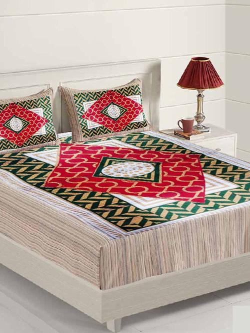 printed bedsheet with pillow covers - 19477975 - Very Small Image - 1