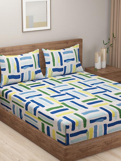 printed bedsheet with pillow covers - 19478149 - Very Small Image - 1