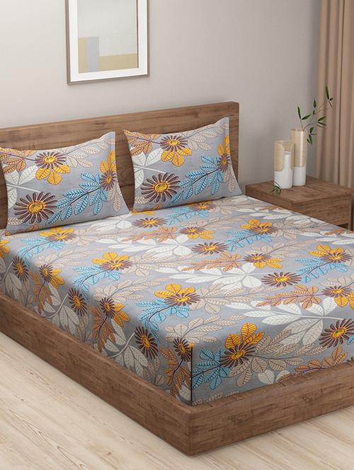 printed bedsheet with pillow covers - 19478156 - Very Small Image - 1