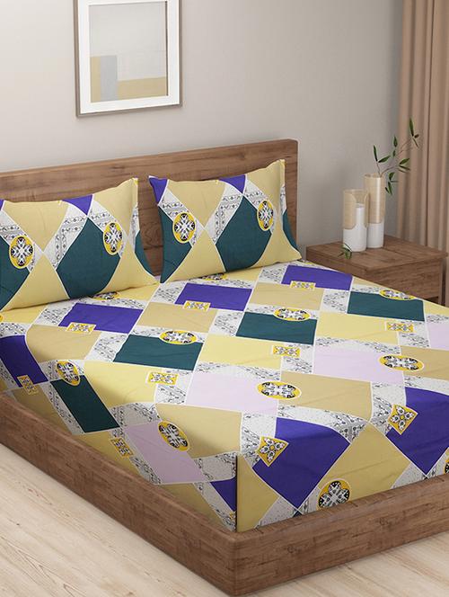 printed bedsheet with pillow covers - 19478163 - Very Small Image - 1