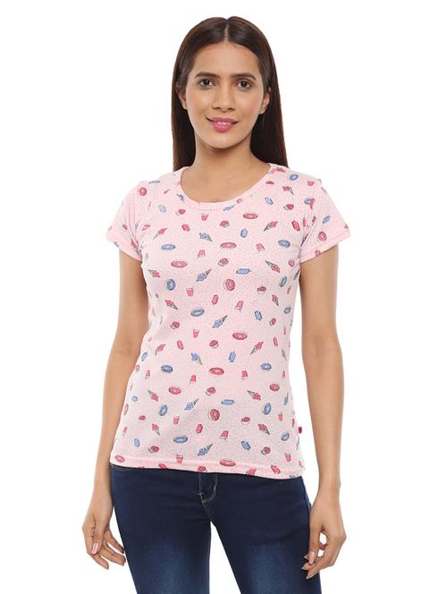 women's all over print round neck t-shirt - 19479145 - Very Small Image - 1