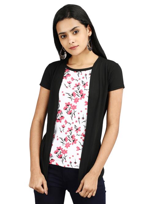 women's front print round neck t-shirt - 19479192 - Very Small Image - 1