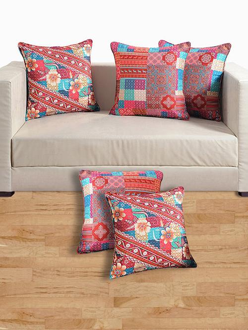pack of 5 printed cushion covers - 19479350 - Very Small Image - 1