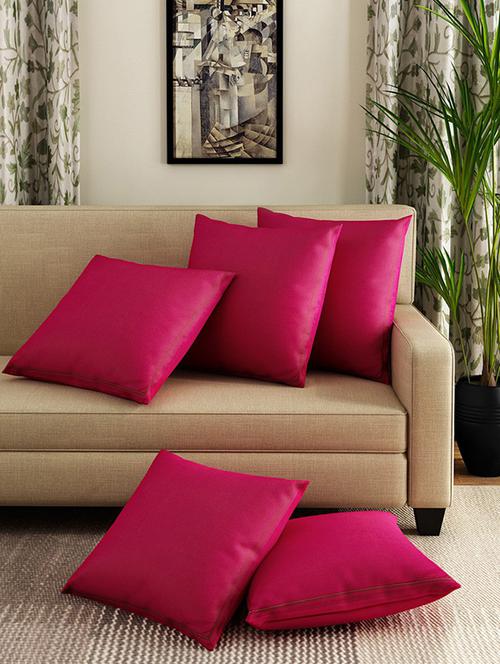 pack of 5 solid cushion covers - 19479437 - Very Small Image - 1