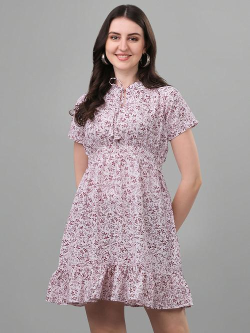 women printed a-line dress - 19480715 - Very Small Image - 1