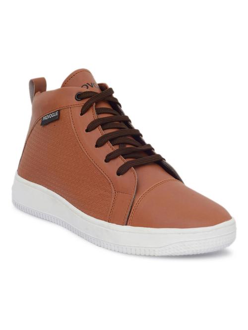 tan synthetic lace up sneakers - 19480879 - Very Small Image - 1