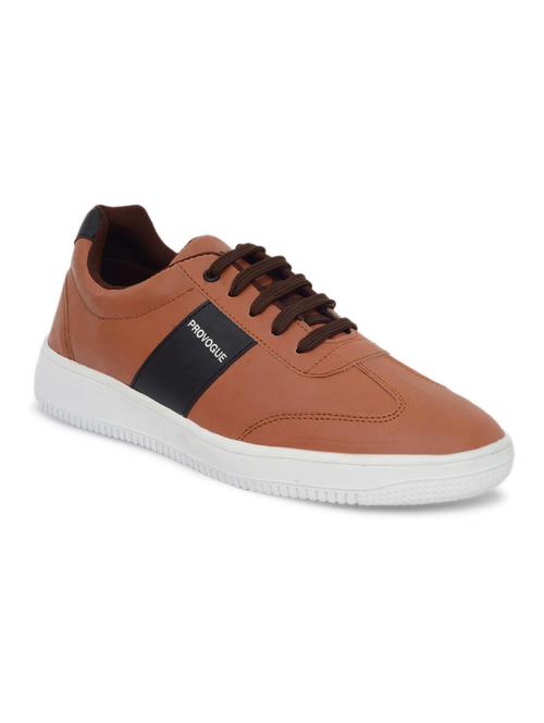 tan synthetic lace up sneakers - 19480883 - Very Small Image - 1