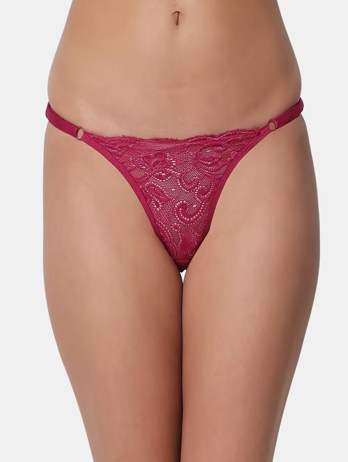 brown lycra thongs panty - 19480959 - Very Small Image - 1