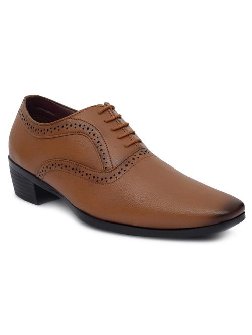 tan polyester laceup derbies - 19481002 - Very Small Image - 1