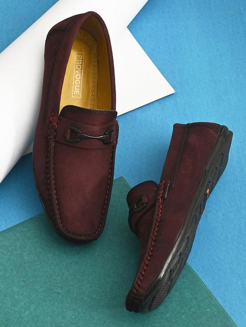 red synthetic slip on loafers - 19481022 - Very Small Image - 1