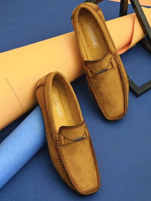 tan synthetic slip on loafers - 19481027 - Very Small Image - 1