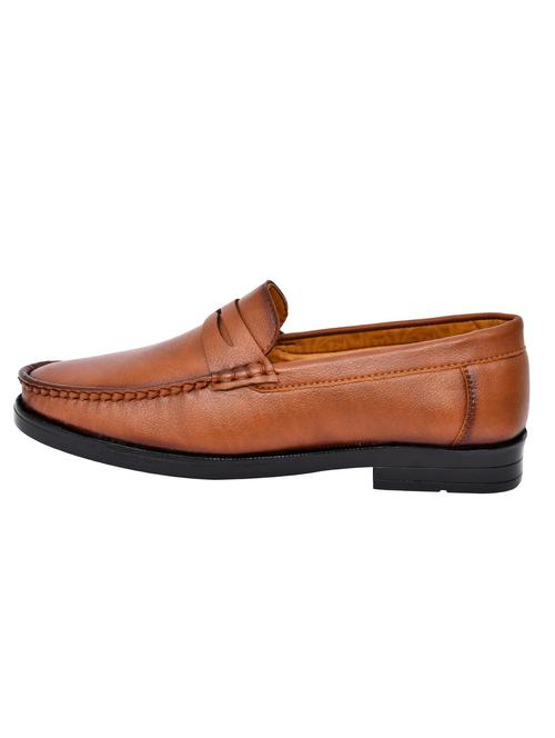 tan synthetic slip on loafers - 19481071 - Very Small Image - 1