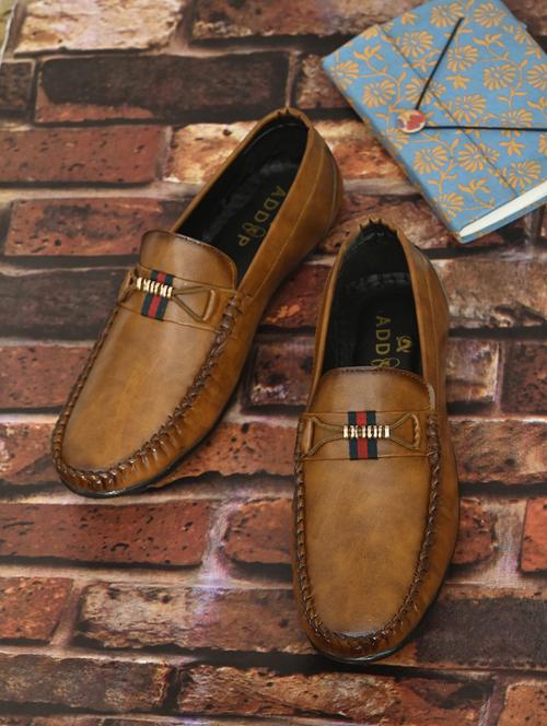 tan patent leather slip on loafers - 19481095 - Very Small Image - 1