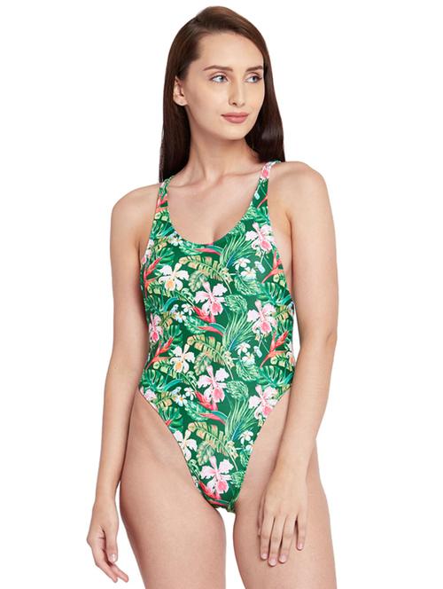 printed poly spandex swimsuit - 19482167 - Very Small Image - 1