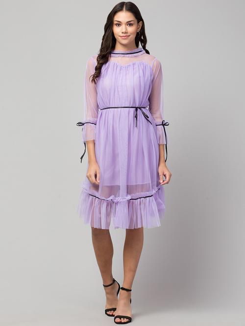 women purple a-line dress - 19482525 - Very Small Image - 1