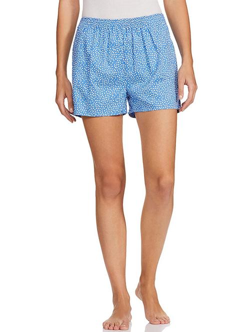 blue rayon regular shorts - 19482716 - Very Small Image - 1