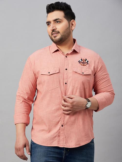 orange cotton casual shirt - 19482884 - Very Small Image - 1