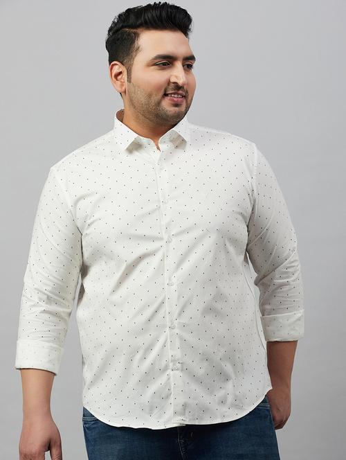 mens micro print casual shirt - 19482905 - Very Small Image - 1
