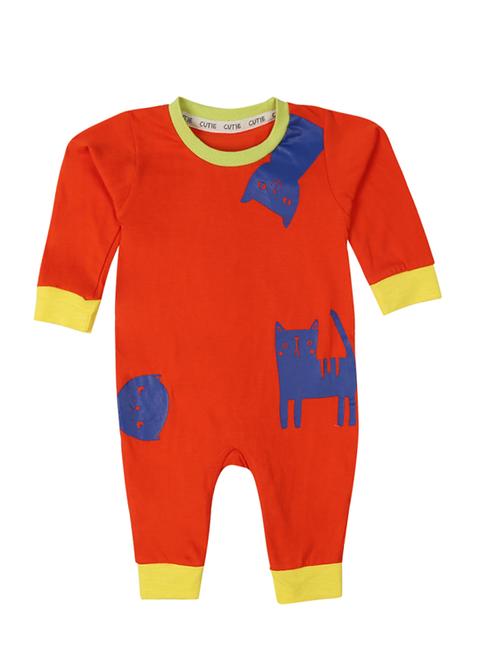 red printed romper - 19483351 - Very Small Image - 1