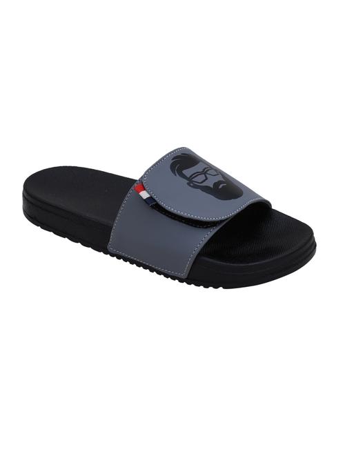 grey leatherette slip on flip flops - 19483968 - Very Small Image - 1