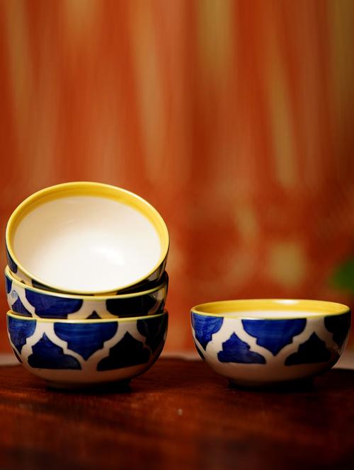 freakway hand-painted four moroccan ceramic katorifor bowl - 19484008 - Very Small Image - 1