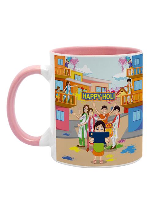happy holi digital printed coffee mug - 19484203 - Very Small Image - 1