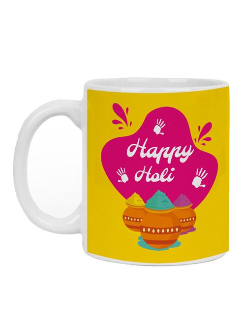 happy holi digital printed coffee mug - 19484220 - Very Small Image - 1